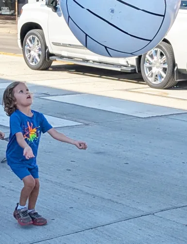 A Grand Parade entertains children and adults
